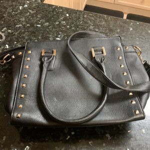 Chenson Black Studded Shoulder Bag with Crossbody Strap